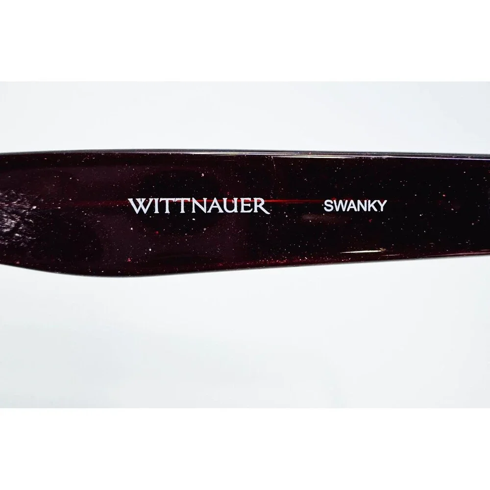 Wittnauer Eyeglasses Womens Burgundy Cat Eye Half Rim Frames 52-16-135
